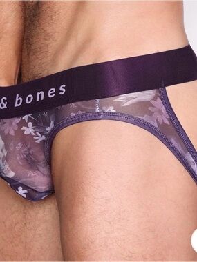 Skull and Bones Floral Purple Jockstrap